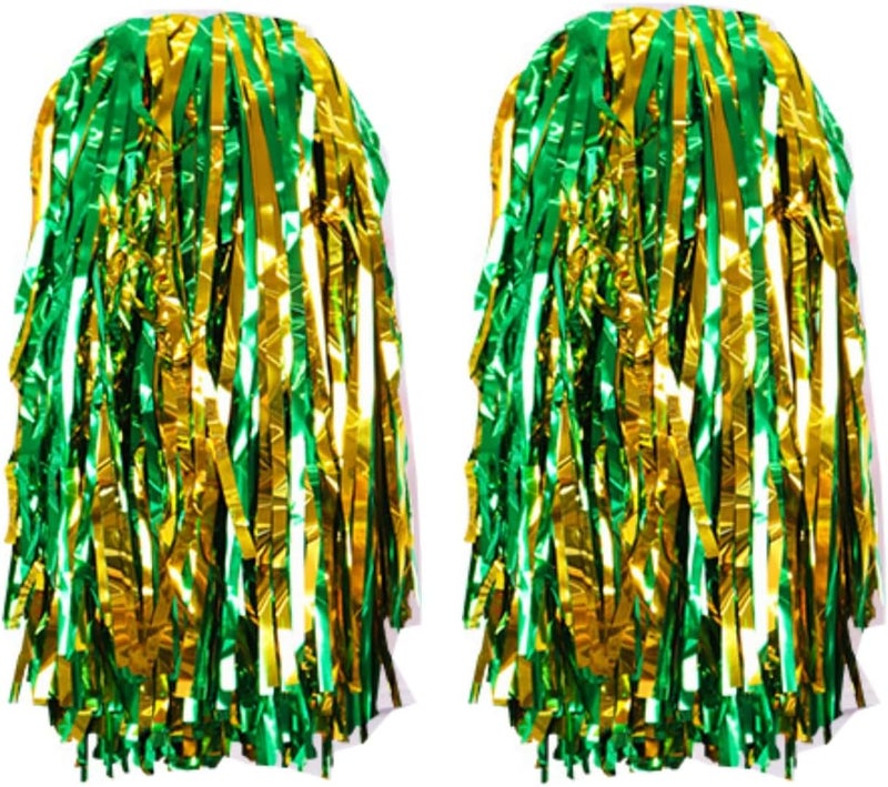 AUMIDO 2Pcs Cheerleading Pom Poms - Pompoms Cheer for Boy Girl School Sports Dance Games Team Spirit Cheer - Image 1